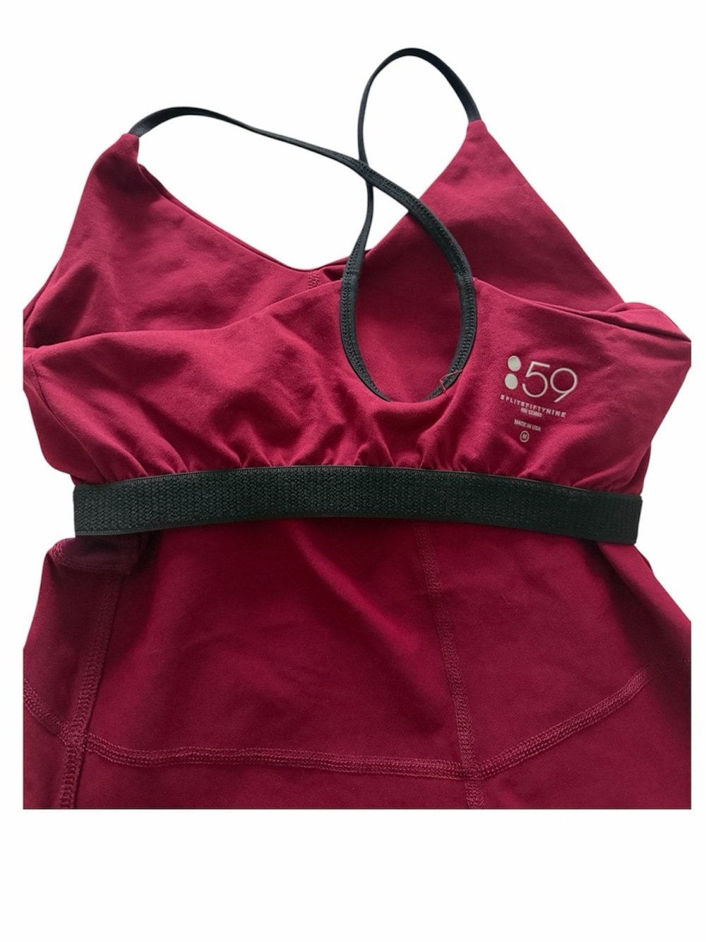 SplitFiftyNine Raspberry Athletic Tank with Leopard Mesh Inset Size M - Picture 3 of 7